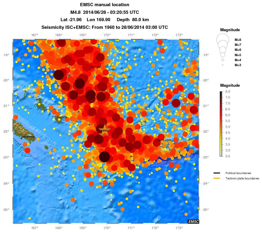 regional magnitude historical seismicity
