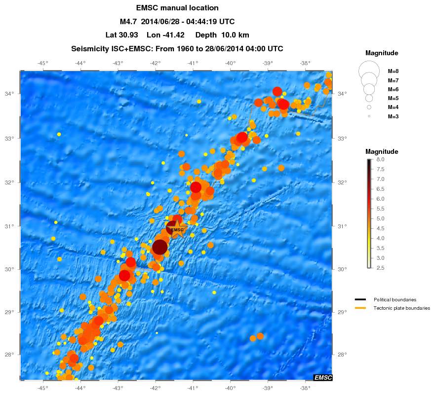 regional magnitude historical seismicity