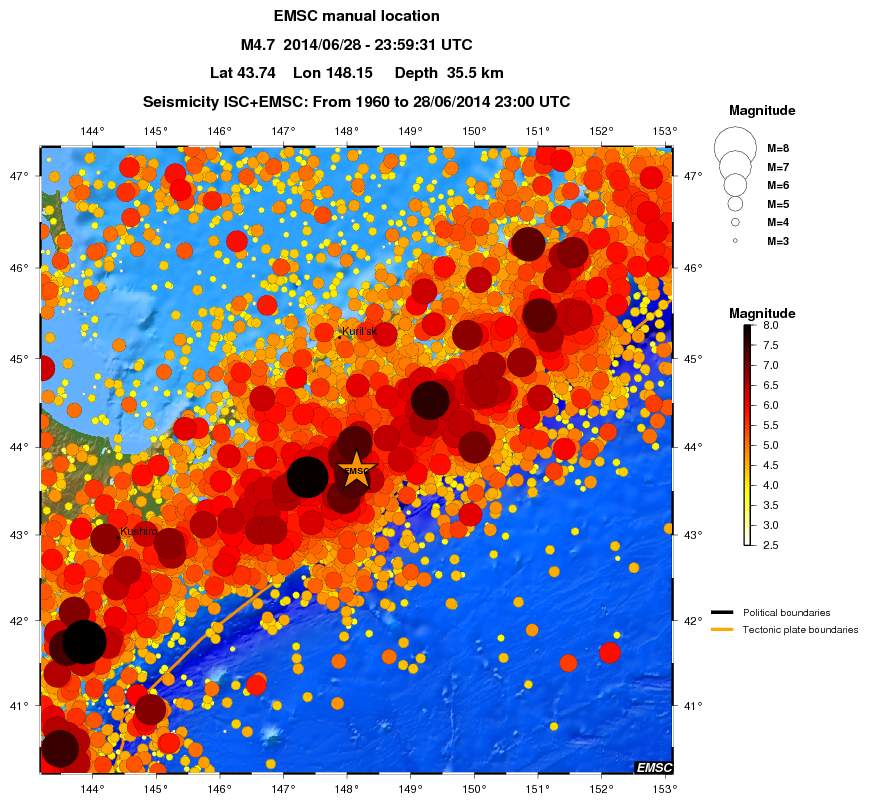 regional magnitude historical seismicity