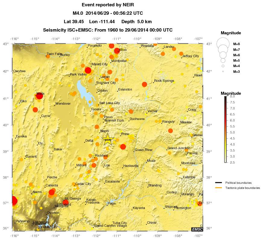 regional magnitude historical seismicity