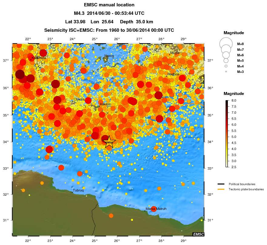 regional magnitude historical seismicity