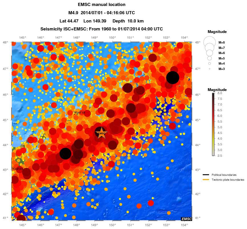 regional magnitude historical seismicity