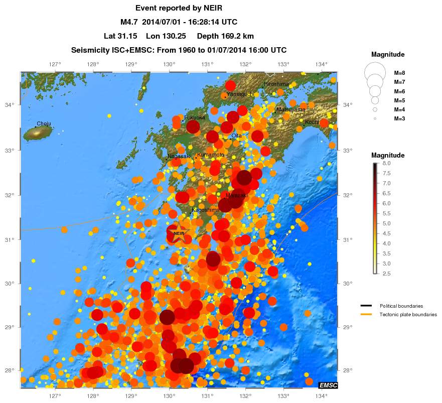 regional magnitude historical seismicity