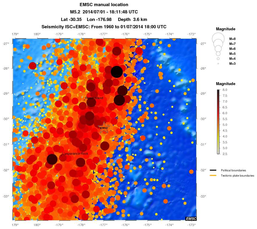 regional magnitude historical seismicity
