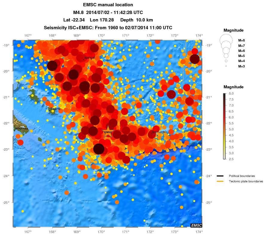 regional magnitude historical seismicity