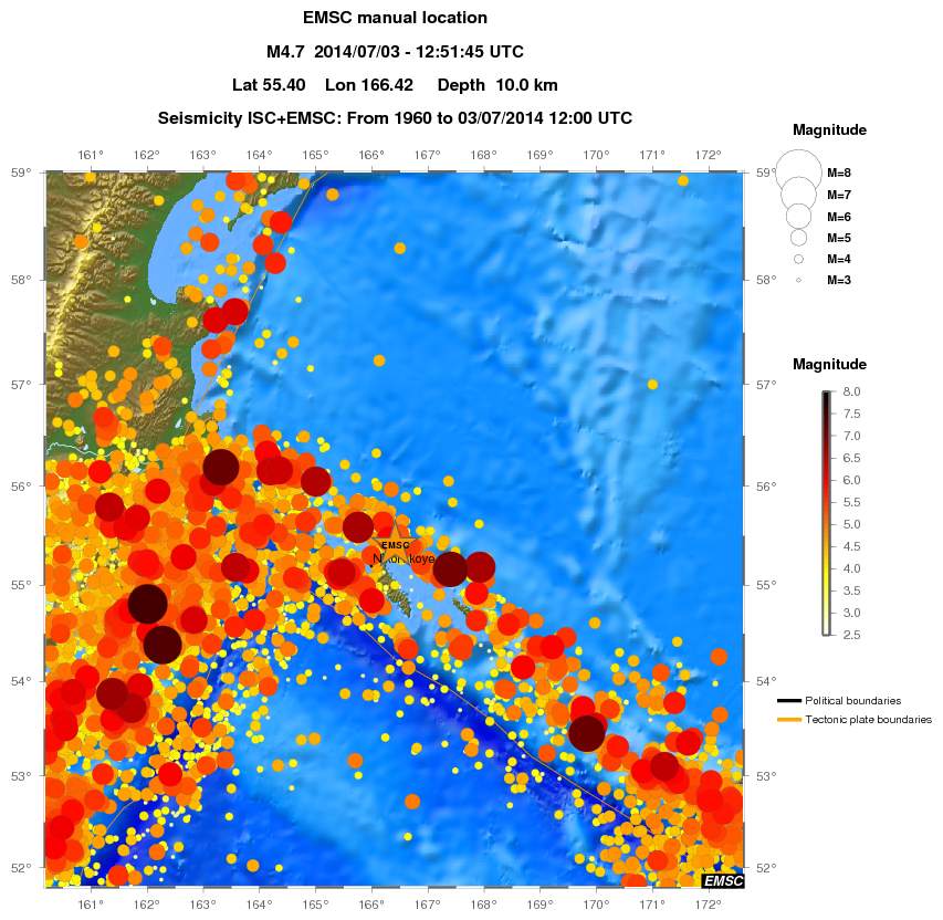 regional magnitude historical seismicity