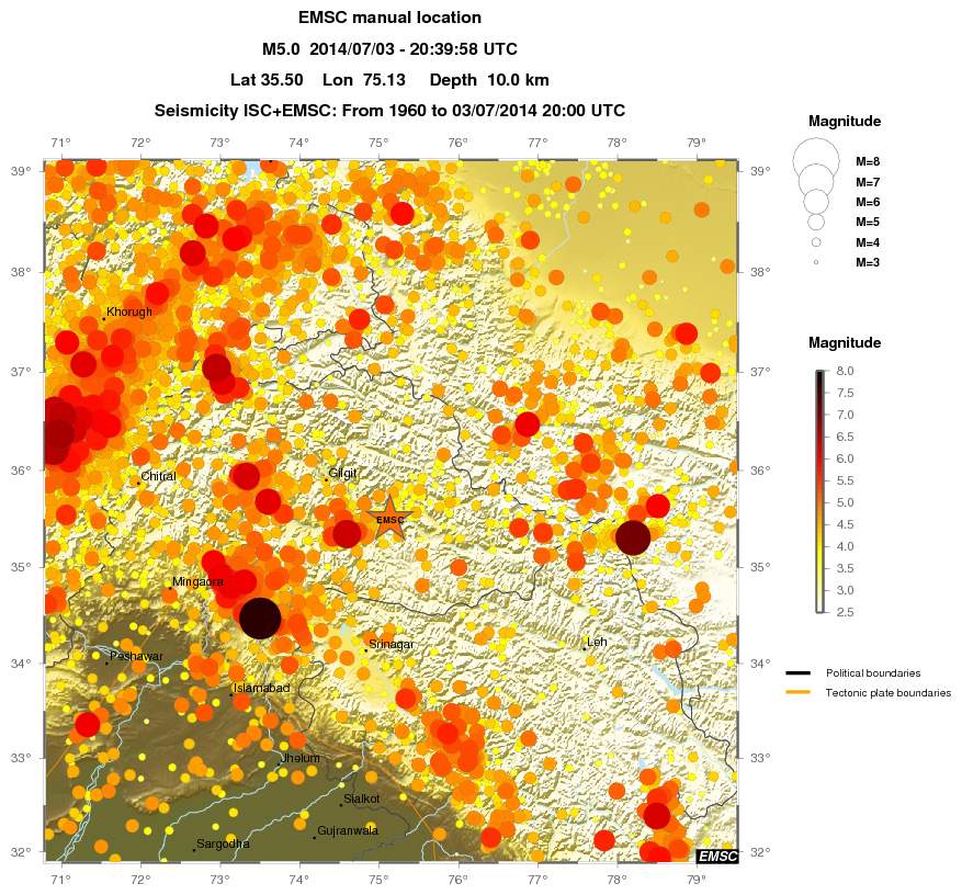 regional magnitude historical seismicity