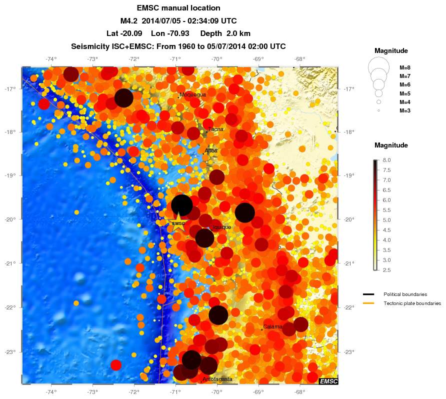 regional magnitude historical seismicity