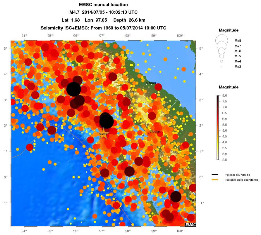 regional magnitude historical seismicity