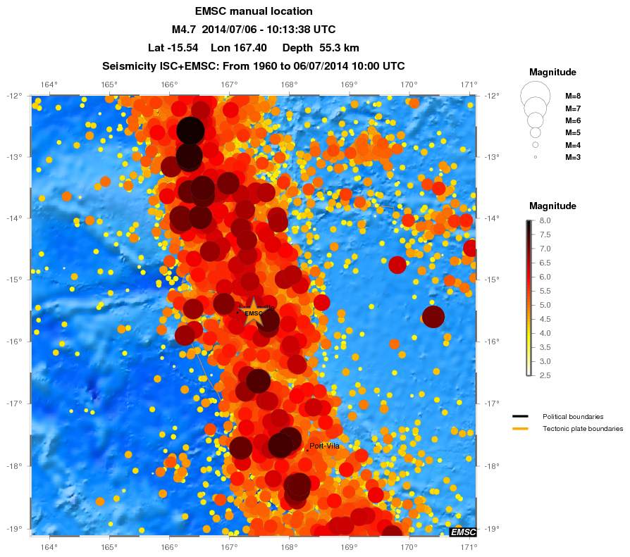 regional magnitude historical seismicity