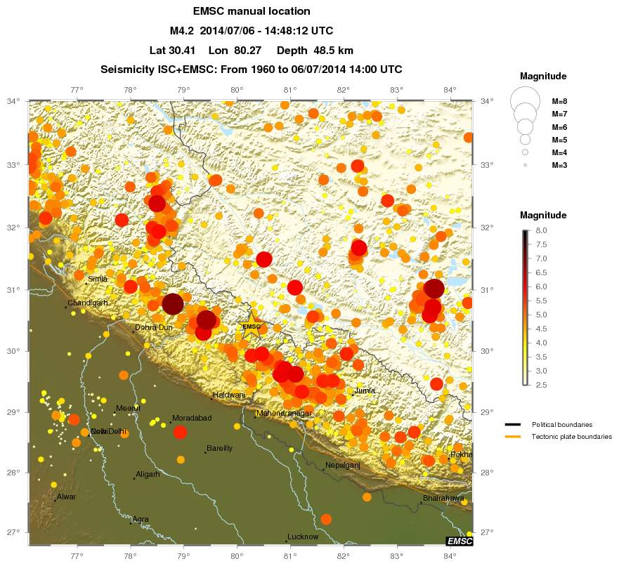regional magnitude historical seismicity