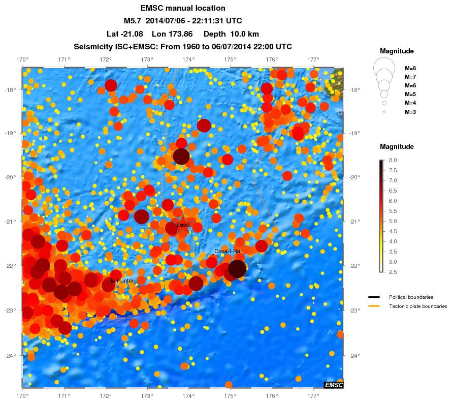 regional magnitude historical seismicity