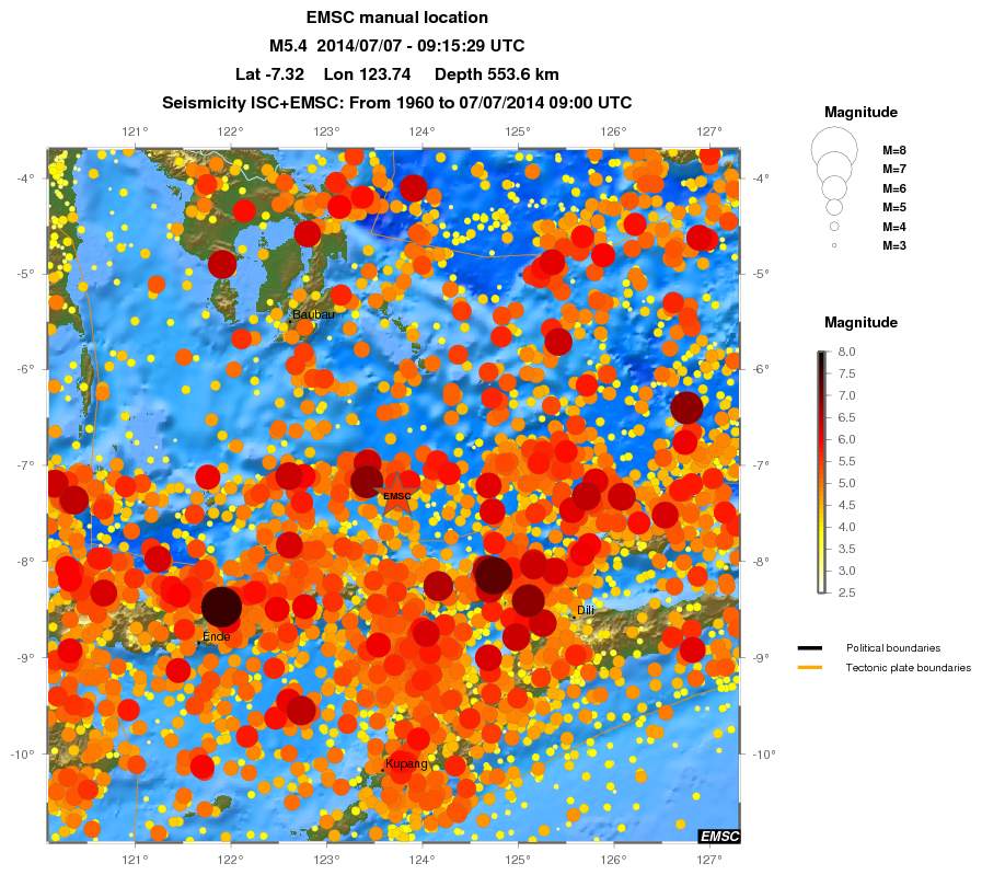 regional magnitude historical seismicity