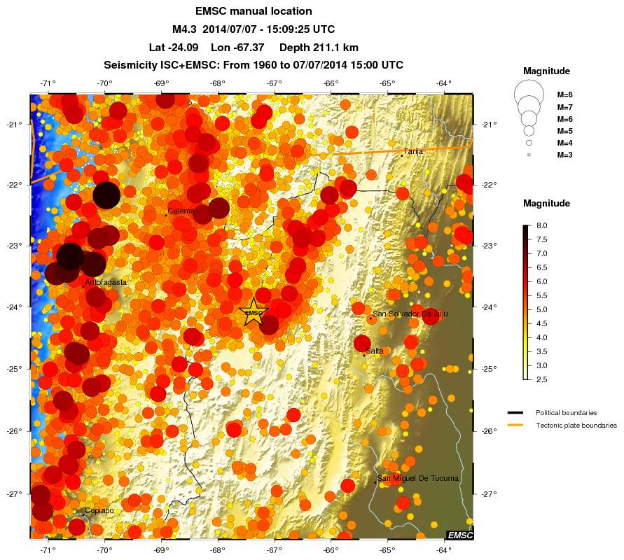 regional magnitude historical seismicity