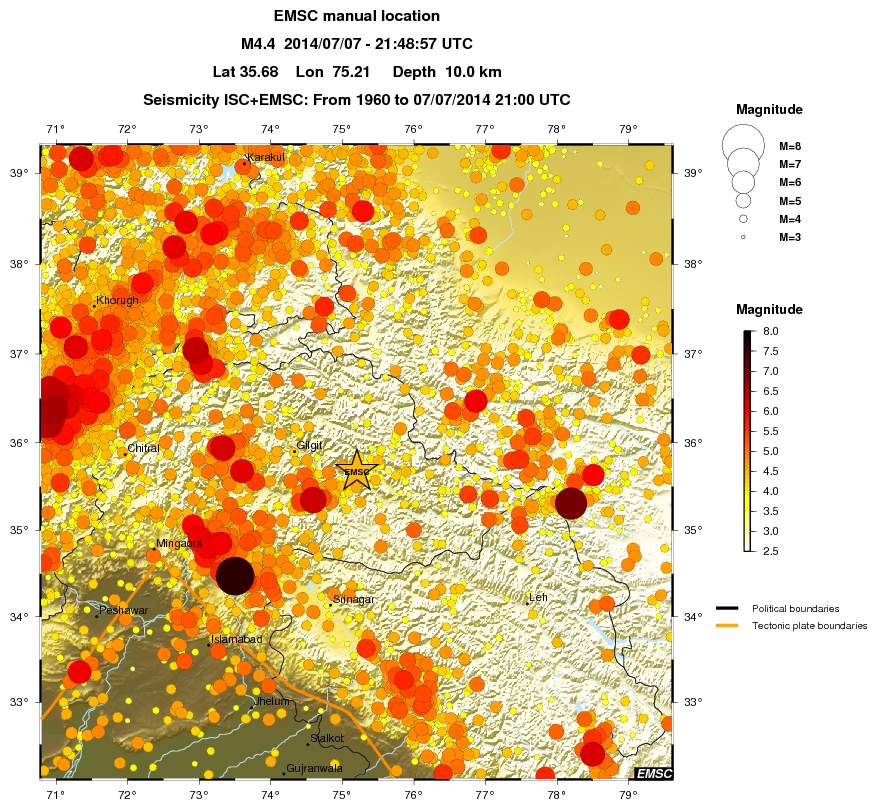 regional magnitude historical seismicity