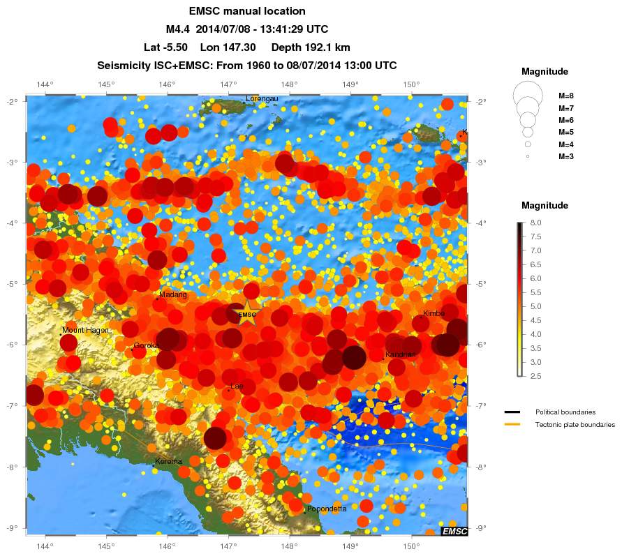 regional magnitude historical seismicity