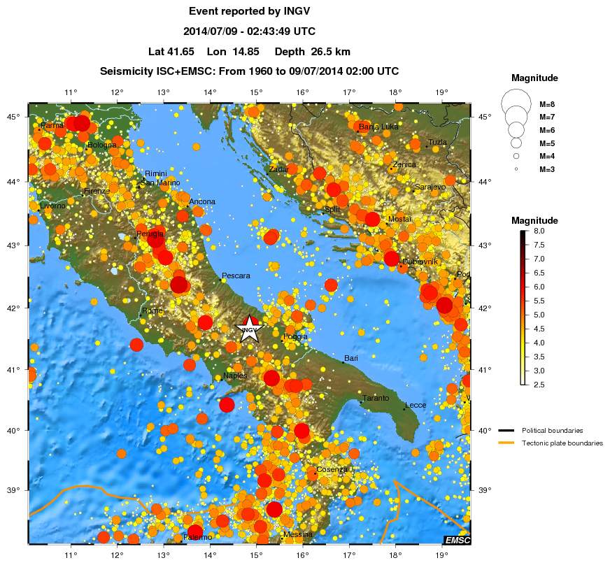 regional magnitude historical seismicity