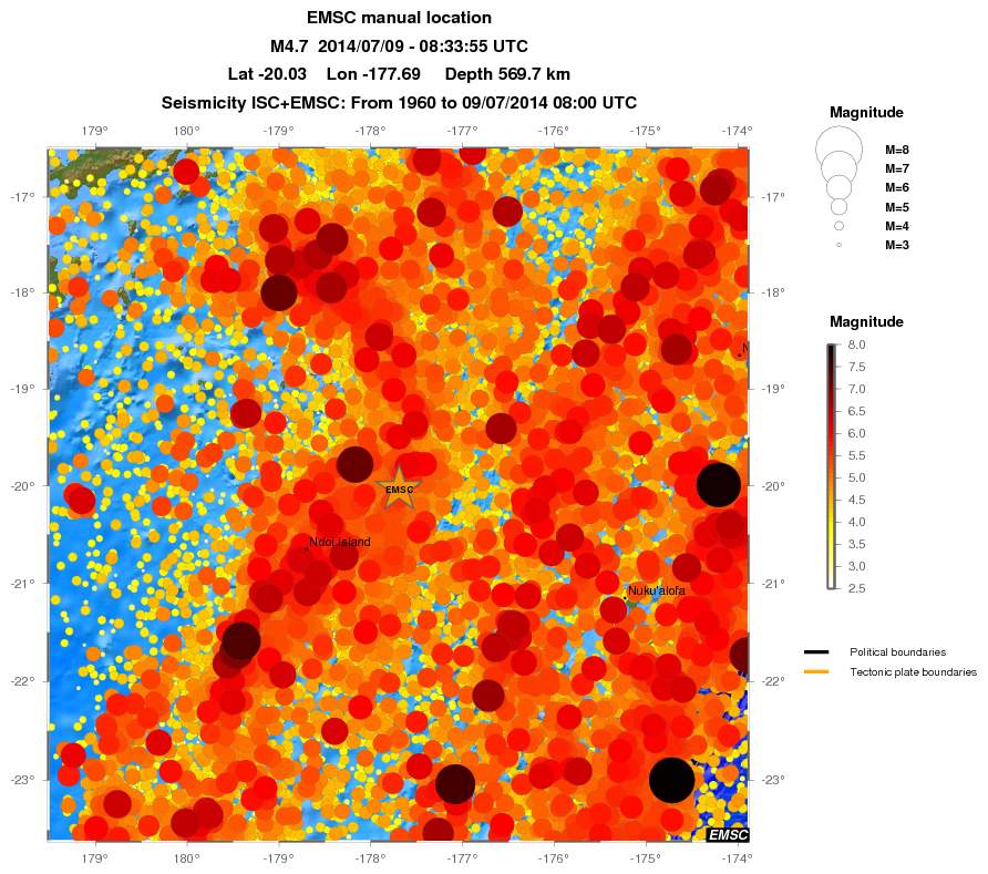 regional magnitude historical seismicity