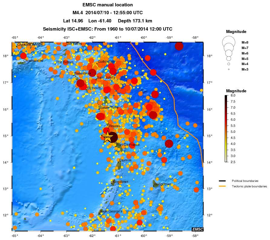 regional magnitude historical seismicity