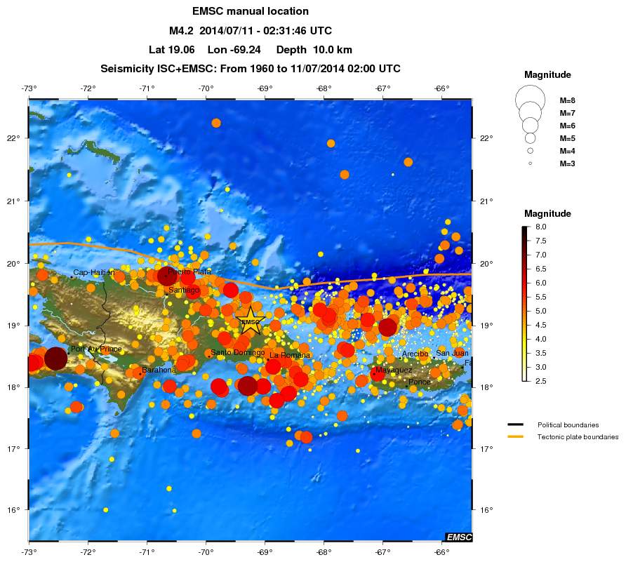 regional magnitude historical seismicity