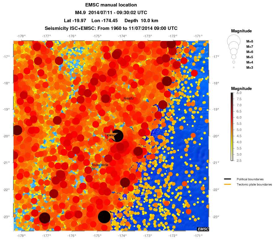 regional magnitude historical seismicity
