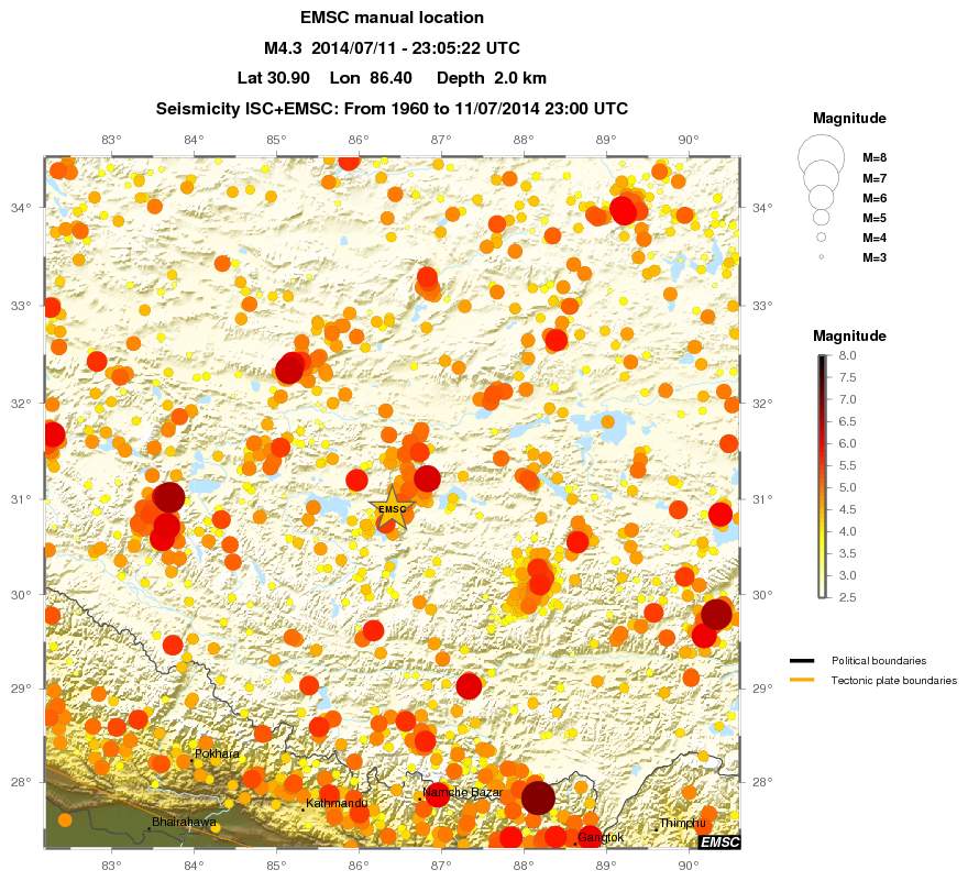 regional magnitude historical seismicity