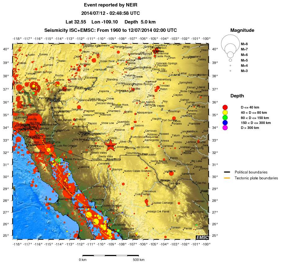 wide historical seismicity