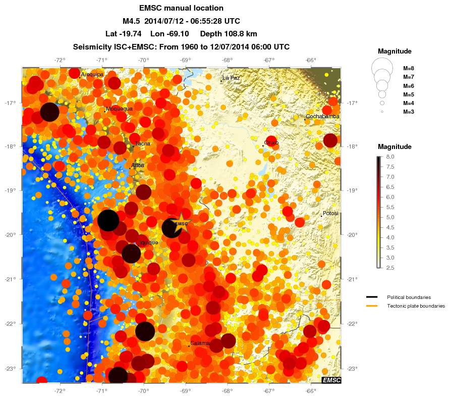 regional magnitude historical seismicity