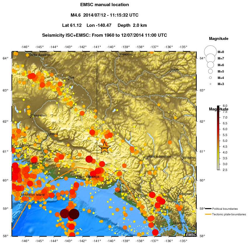regional magnitude historical seismicity