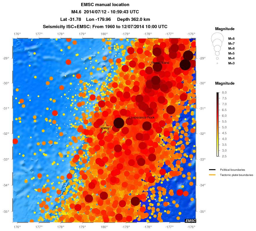 regional magnitude historical seismicity