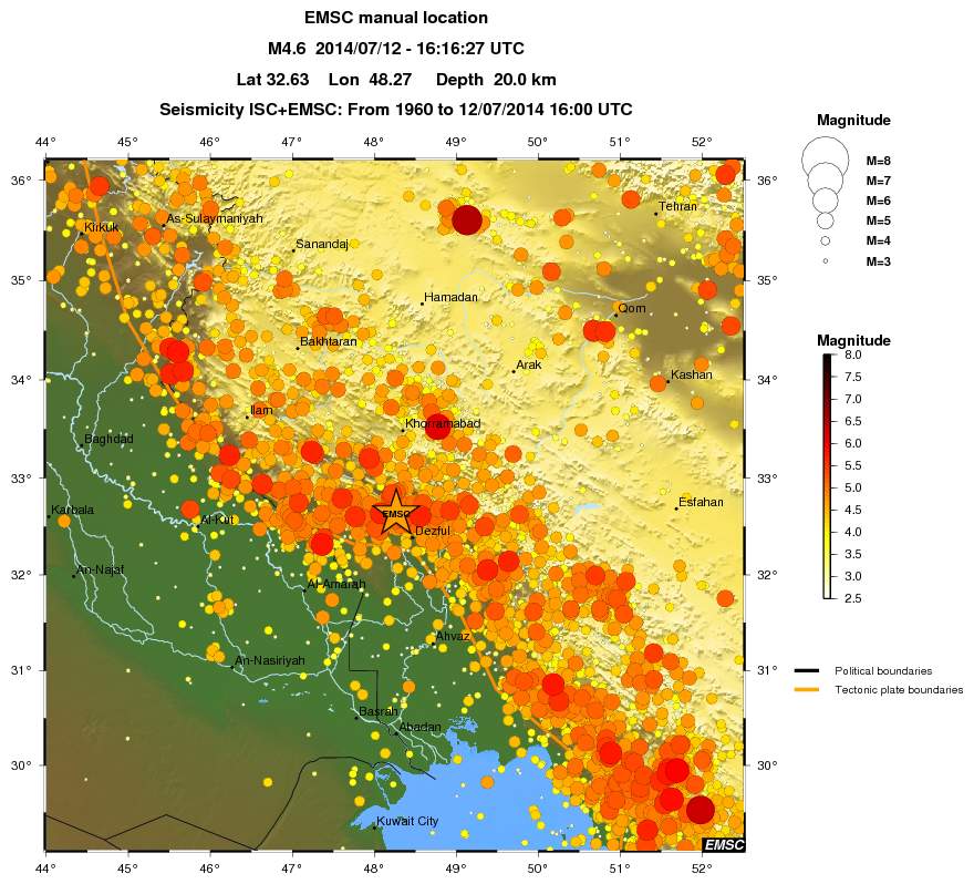 regional magnitude historical seismicity