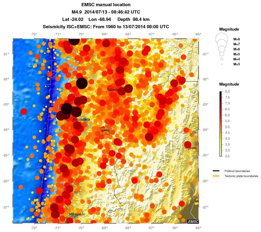 regional magnitude historical seismicity
