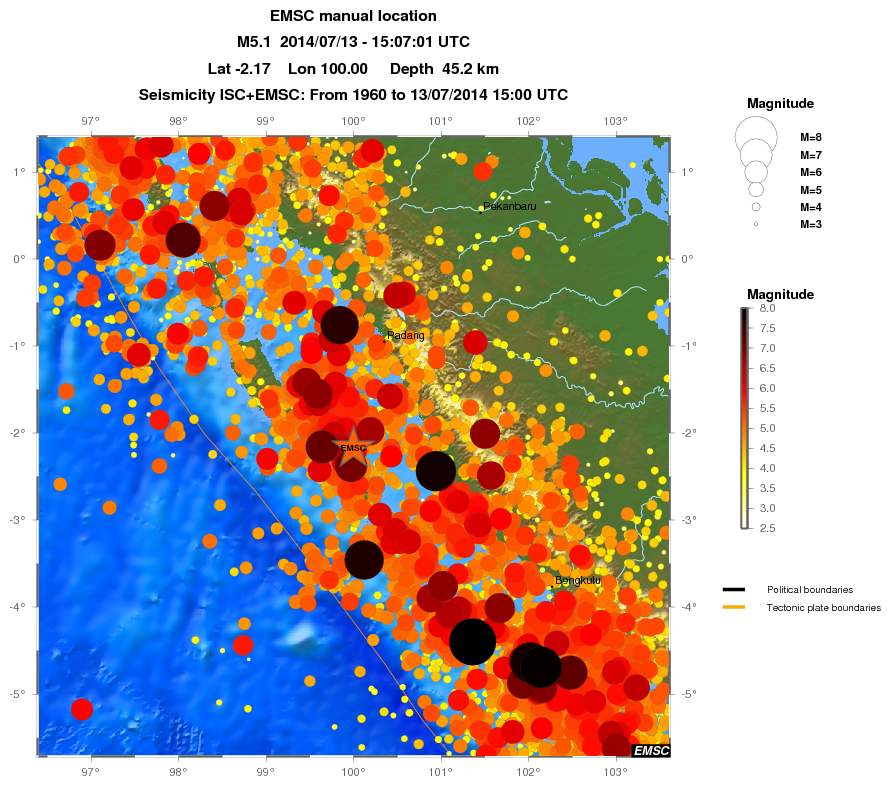 regional magnitude historical seismicity