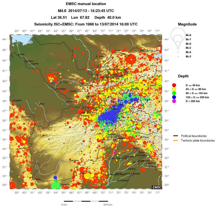 wide historical seismicity