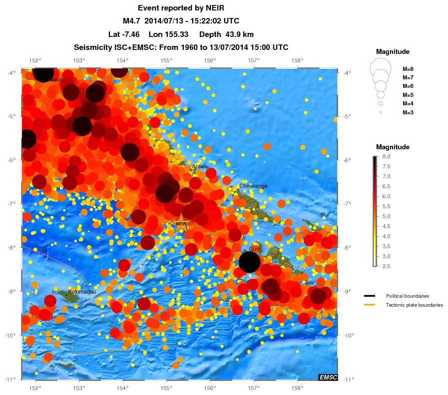 regional magnitude historical seismicity
