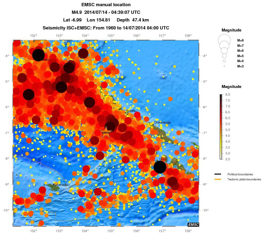 regional magnitude historical seismicity