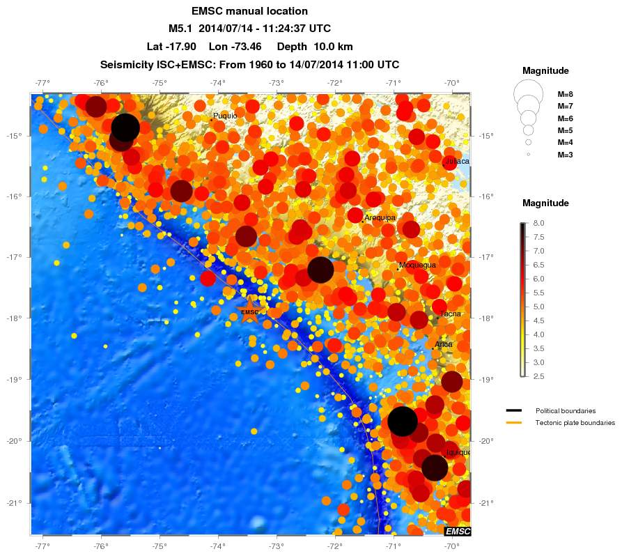 regional magnitude historical seismicity