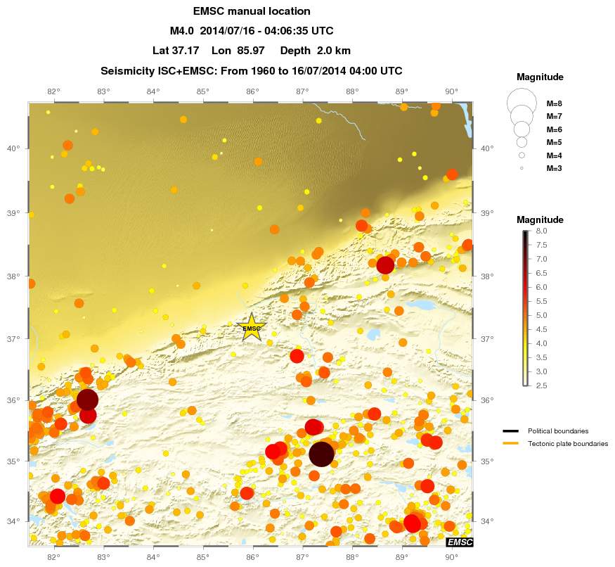 regional magnitude historical seismicity
