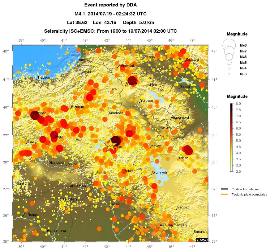 regional magnitude historical seismicity