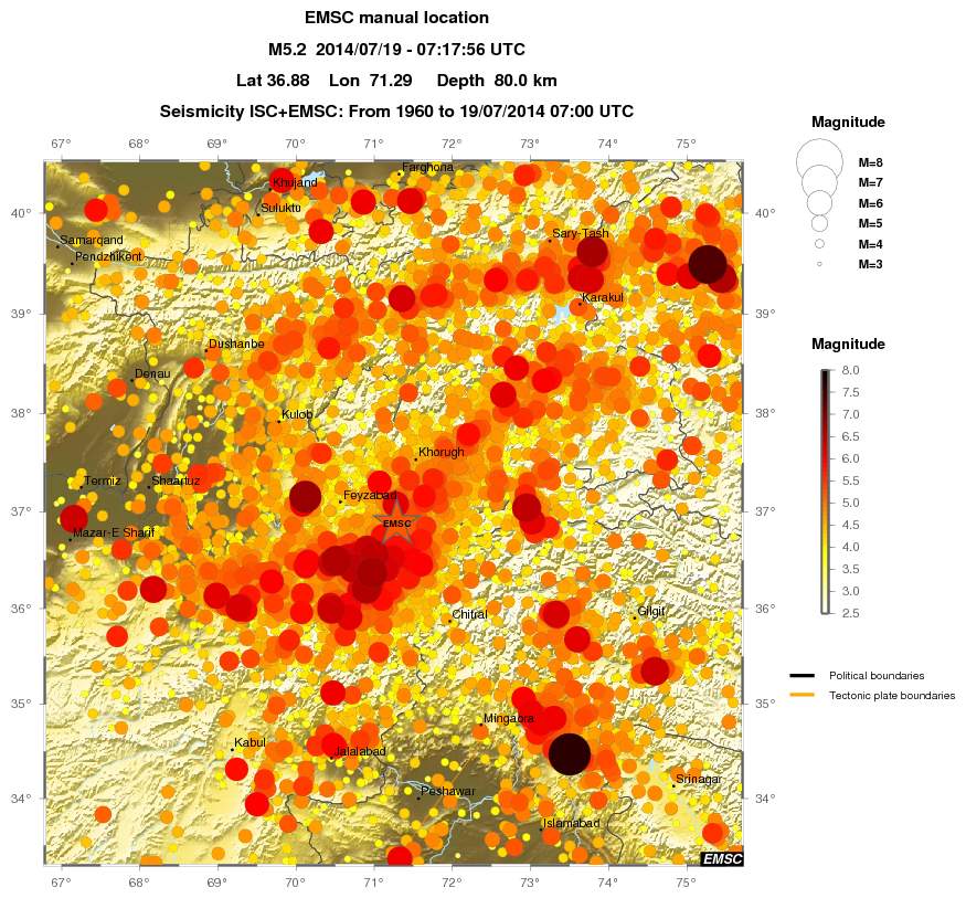 regional magnitude historical seismicity