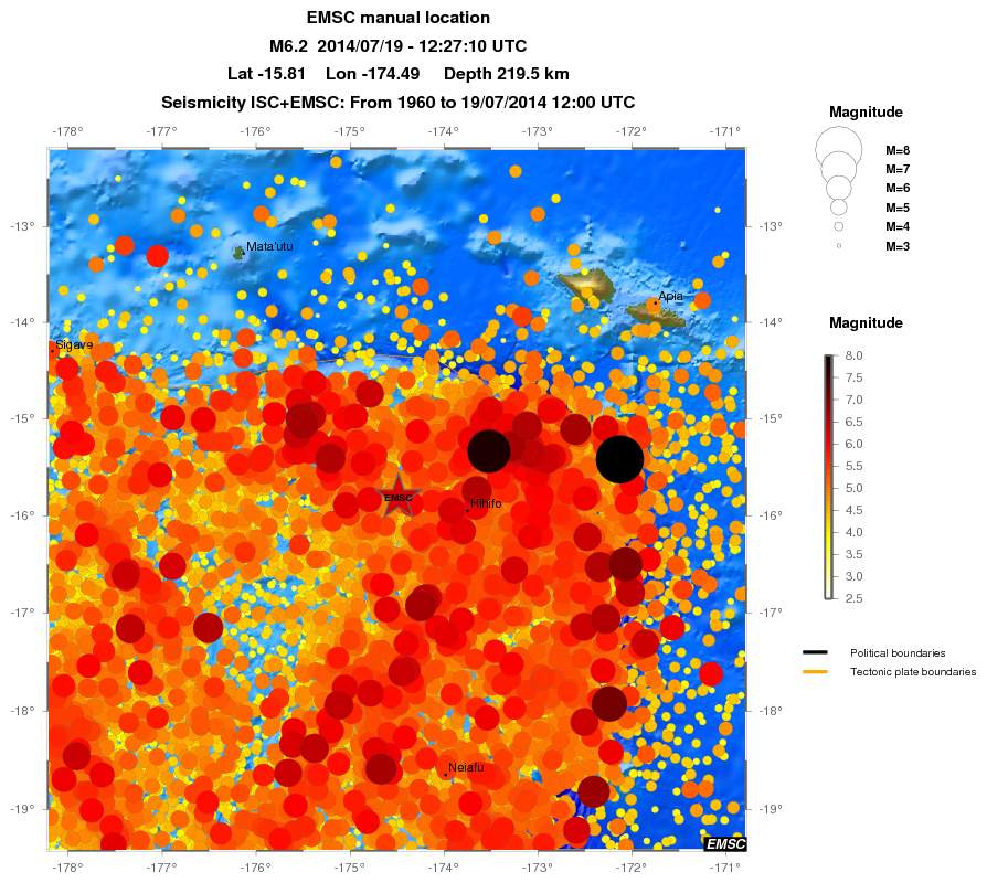 regional magnitude historical seismicity