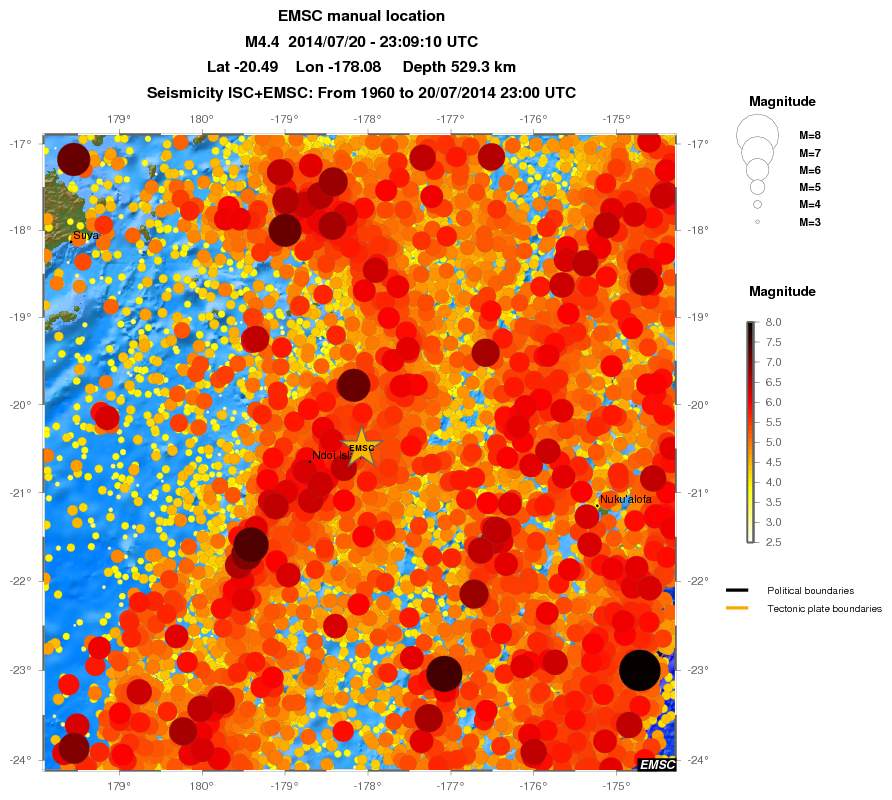 regional magnitude historical seismicity