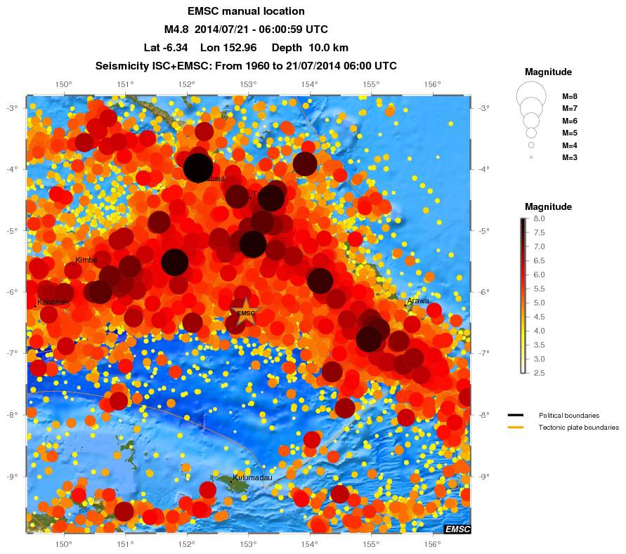 regional magnitude historical seismicity