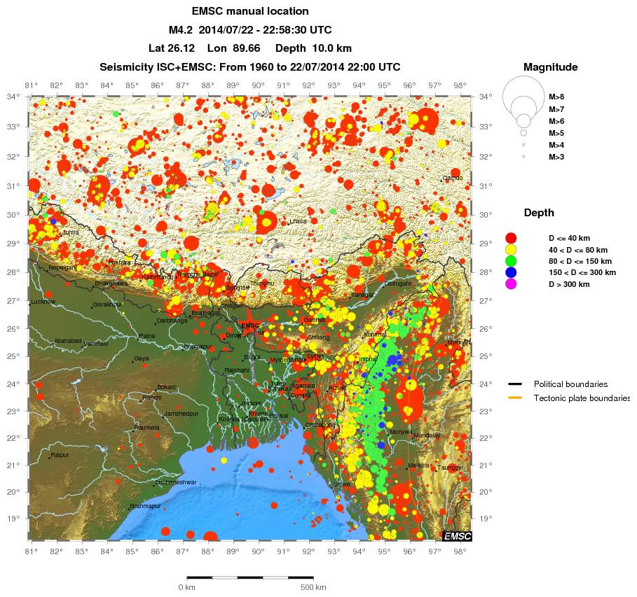 wide historical seismicity