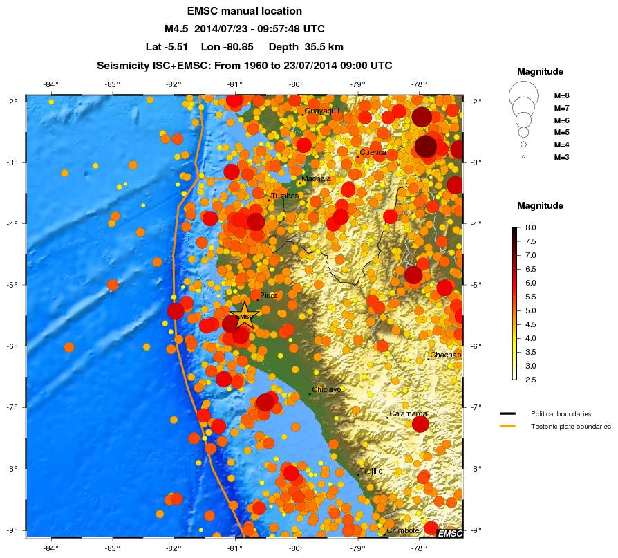 regional magnitude historical seismicity