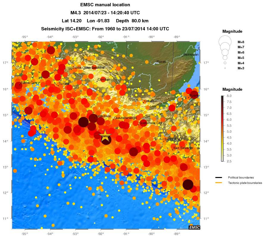 regional magnitude historical seismicity