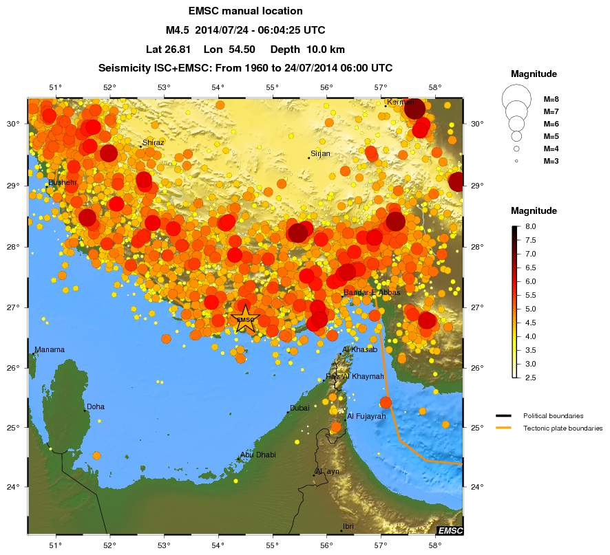 regional magnitude historical seismicity