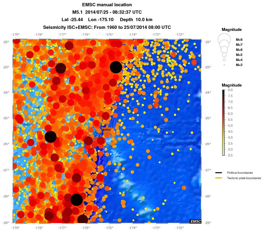 regional magnitude historical seismicity