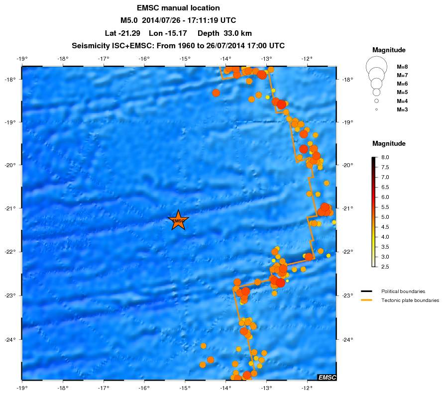 regional magnitude historical seismicity
