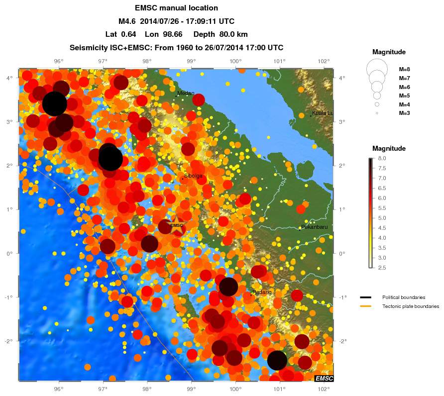 regional magnitude historical seismicity